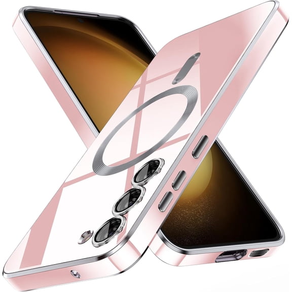 for Galaxy S23 Plus Case,[Compatible with Magsafe],[10 FT Military Grade Drop Protection][Anti Yellowing] Slim Soft TPU Luxury Protective Phone Case for Galaxy S23 Plus-Pink 11-sam s23p-04