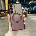 thumbnail image 1 of Galaxy S23 Plus Case Glitter, Magnetic Back Cover Compatible with Magsafe Wireless Charging Luxury Bling Cover for Girls Women Camera Protective Phone Case for Samsung Galaxy S23 Plus, Darkpurple, 1 of 7