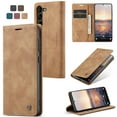thumbnail image 1 of for Galaxy S23 Plus Wallet Case with [RFID Blocking] Retro Premium PU Leather Flip Folio Strong Magnetic Closure, Kickstand, Card Slots, Flip Book Style Cover For Samsung Galaxy S23 Plus,
Brown, 1 of 9