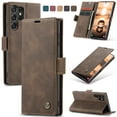 thumbnail image 1 of Galaxy S23 Ultra 5G Wallet Case, TECH CIRCLE PU Leather Flip Folio Case with Card Holders RFID Blocking Kickstand Shockproof TPU Inner Shell Phone Cover for Samsung Galaxy S23 Ultra 6.8" 2023,Coffee, 1 of 11