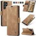 thumbnail image 1 of Galaxy S23 Ultra 5G Wallet Case, TECH CIRCLE PU Leather Flip Folio Case with Card Holders RFID Blocking Kickstand Shockproof TPU Inner Shell Phone Cover for Samsung Galaxy S23 Ultra 6.8" 2023,Brown, 1 of 11