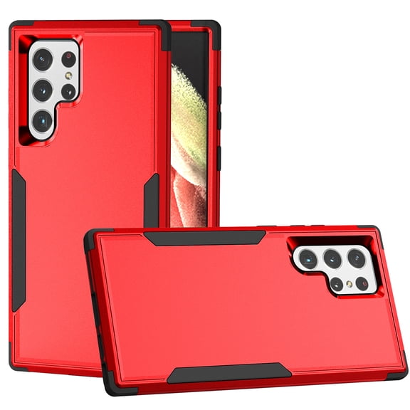 for Galaxy S23 Ultra Case, Defender Case Compatible with Samsung Galaxy S23 Ultra Case, Hybrid Heavy Duty Military Grade Full-Body Drop Shockproof Dustproof 3-Layers Rugged Protective Cover,
Red