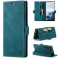 thumbnail image 1 of for Galaxy S23 Ultra Wallet Case PU Leather Flip Book Style Folio Strong Magnetic Closure RFID Blocking Protective Cover Credit Card Holder Kickstand Function Men for Samsung Galaxy S23 Ultra,Blue, 1 of 10
