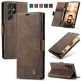 thumbnail image 1 of for Galaxy S23 Ultra Wallet Case with [RFID Blocking] Retro Premium PU Leather Flip Folio Strong Magnetic Closure, Kickstand, Card Slots, Flip Book Style Cover For Samsung Galaxy S23 Ultra,
Coffee, 1 of 9