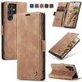 thumbnail image 1 of for Galaxy S23 Ultra Wallet Case with [RFID Blocking] Retro Premium PU Leather Flip Folio Strong Magnetic Closure, Kickstand, Card Slots, Flip Book Style Cover For Samsung Galaxy S23 Ultra,
Brown, 1 of 9