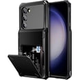 thumbnail image 1 of for Galaxy S23 Wallet Cover 4-Card Credit Card Holder ID Slot Scratch Resistant Dual Layer Hybrid Protective Hard Shell Rugged TPU Bumper Armor Case for Samsung Galaxy S23 6.1" Black, 1 of 14