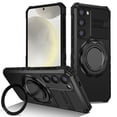 thumbnail image 1 of Galaxy S23 case Stand Compatible with Samsung Galaxy S23 Plus case Ring Anti-Drop Magnetic Heavy Duty Samsung S23 Phone Cover Shock Absorption 2 Layer Anti-Scratch funda,Black, 1 of 11