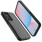 For Galaxy S24 FE 5G Case ,Sturdy Phone Case for Samsung Galaxy S24 FE 5G 6.7 inch ,Tiflook Shockproof Protection Heavy Duty Armor Hard Plastic & Rubber Rugged Bumper 2-in-1 Case Cover  Black