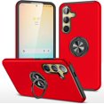 thumbnail image 1 of Galaxy S24 Plus Case for Samsung Galaxy S24 Plus Case  Grade Shockproof Built-in Ring Holder Kickstand Car Mount  Heavy Duty Protective Case for Galaxy S24+ Plus Phone Case (Red), 1 of 15