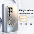 thumbnail image 1 of For Galaxy S24 Ultra Case Cover with Glitter Grip Ring, Dual Color Stylish Design Kickstand Bumper Drop Proof Protective Lightweight Slim Phone Case for Samsung Galaxy S24 Ultra, Titaniumgray, 1 of 7