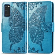 Galaxy S24 Ultra Case, Galaxy S24 Ultra Wallet Folio Case Magnetic Closure RFID Blocking Card Slots Kickstand Shockproof Case for Samsung Galaxy S24 Ultra, Blue