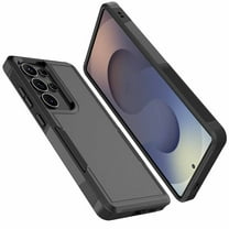 For Galaxy S25 5G Case ,Sturdy Phone Case for Samsung S25 5G ,Tiflook Shockproof Protection Heavy Duty Armor Hard Plastic & Rubber Rugged Bumper 2-in-1 Case Cover ( Black )