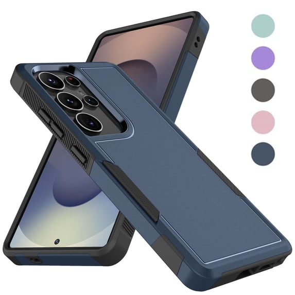 Galaxy S25 Case , 2 in 1 Phone Case for Samsung Galaxy S25 6.2 inch ,Takfox Shockproof Protection Heavy Duty Armor Hard Plastic & Rubber Rugged Full Body Bumper Cover- Blue