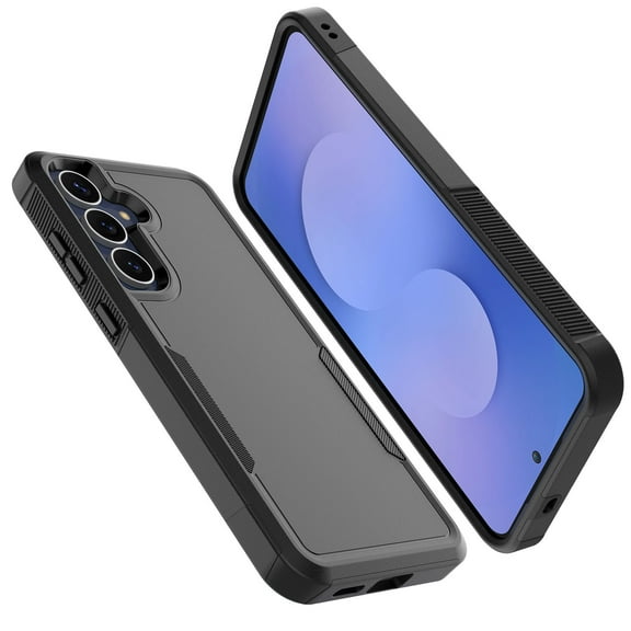 For Galaxy S25 FE 5G 2025 Case ,Sturdy Phone Case for Galaxy S25 FE 6.7 inch ,Tiflook Shockproof Protection Heavy Duty Armor Hard Plastic & Rubber Rugged Bumper 2-in-1 Case Cover ( Black )