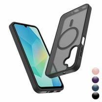 Galaxy S25 FE 5G Case,Magnetic Phone Case with MagSafe for Samsung S25 FE 6.7",Njjex Translucent Shockproof Case Matte Hard Plastic & Silicone Rubber Full Body Bumper Protection Cover, Black