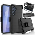 thumbnail image 1 of Galaxy S25 FE 5G Case,Takfox Samsung Galaxy S25 FE 5G Holster Phone Case with Built-in Screen Protector Swivel Belt Clip [3 Layers] Heavy Duty Full Body Protection Shockproof Kickstand Cover - Black, 1 of 8