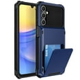 thumbnail image 1 of for Galaxy S25 Plus Case Wallet Credit Card Holder ID Slot Flip Rolling Door Hidden Pocket Anti-Scratch Dual Layer Hybrid Bumper Armor Protective Shell Back Cover For Samsung Galaxy S25+, Blue, 1 of 10