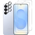 thumbnail image 1 of ZGDong Galaxy S25 Tempered Glass Screen Protector + Camera Lens Protector [ 2 + 2 Pack ] [Anti-Scratch] [Ultrasonic Fingerprint Unlock] Clear HD Protective Film for Samsung Galaxy S25, 1 of 7