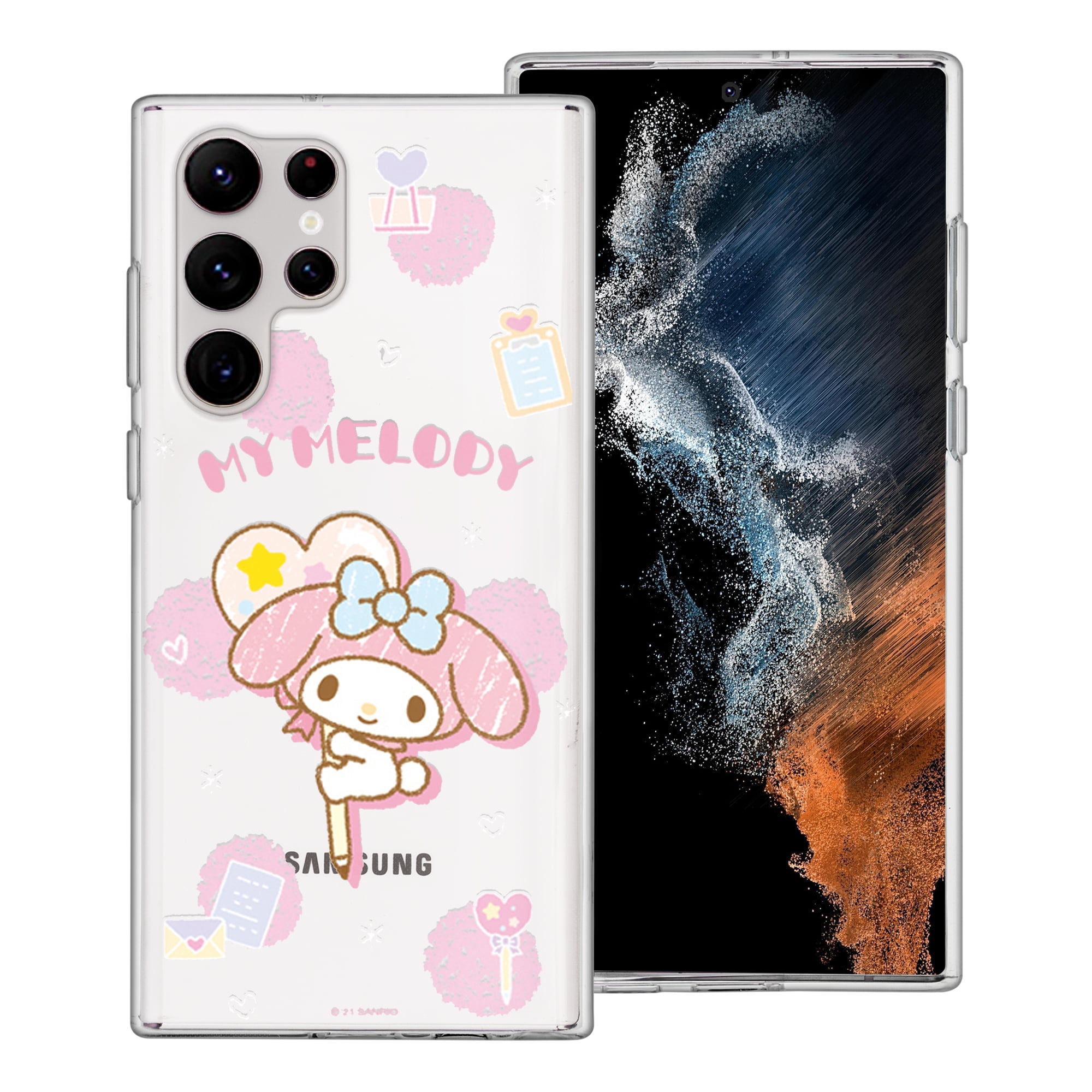 Galaxy S25 Ultra Case (6.9inch) Sanrio Cute Clear Soft Jelly Cover