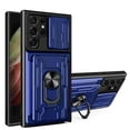 thumbnail image 1 of for Galaxy S25 Ultra Case with Camera Lens Slide Cover, Detachable Card Slot Holder Ring Kickstand, Support Magnet Car Mount, Heavy Duty Military Grade Protection for Samsung Galaxy S25 Ultra, Blue, 1 of 10