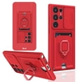 thumbnail image 1 of Galaxy S25 Ultra Case, Sliding Camera Lens Cover with Kickstand Card Holder Military Grade Shockproof Phone Case for S25 Ultra 5G, Red, 1 of 8