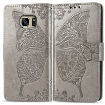 Galaxy S8 Case, Galaxy S8 Wallet Folio Case Magnetic Closure RFID Blocking Card Slots Kickstand Shockproof Case for Samsung Galaxy S8, Gray