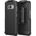 thumbnail image 1 of Galaxy S8 Plus Belt Case and Holster Clip (secure fit) SlimShield Armor By Encased (Samsung S8+) (Smooth Black), 1 of 7