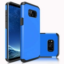 Galaxy S8 Plus Case, Dual Layer Protective Hybrid Armor Defender Case (Blue)