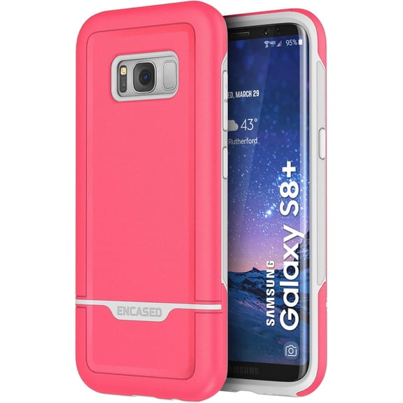 Galaxy S8 Plus Case (S8 ) Rebel Series, Heavy Duty (dual-layer) Impact Armor By Encased (Samsung S8 )(Pink)