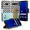 thumbnail image 1 of Galaxy S8 Plus Case, SOGA [Pocketbook Series] PU Leather Magnetic Flip Design Wallet Case for Samsung Galaxy S8 Plus - Teal Chevron Anchor Love, 1 of 1