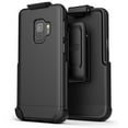 thumbnail image 1 of Galaxy S9 Belt Case, Encased (Slimshield Series) Ultra Thin Protective Grip Cover with Slim Holster Clip for Samsung S9 (2018 Release) Smooth Black, 1 of 6