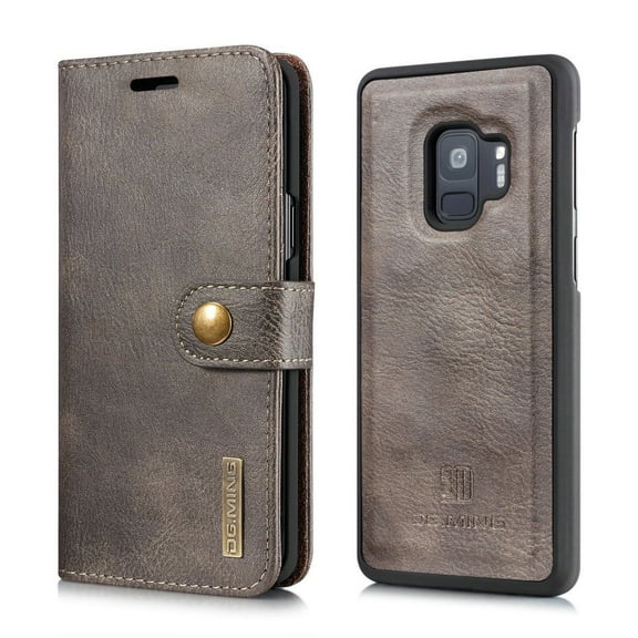 Galaxy S9 Plus Case Wallet, S9+ Detachable Slim Cover, Mignova Premium Leather Folio Magnetic Wallet Protection Card Slot Holder Removable Back Shell Carrying Cover for Samsung Galaxy S9 Plus Grey