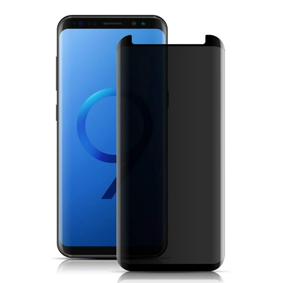 Galaxy S9 - Tempered Glass Privacy Screen Protector, Curved Anti-Spy Anti-Peep 3D Edge Case Friendly for Samsung Galaxy S9