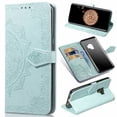 thumbnail image 1 of Galaxy S9 Wallet Cases and Covers, Allytech Slim Premium PU Flip Stand Cover Mandala Embossed Full Body Protection with Card Holder Magnetic Closure for Samsung Galaxy S9 Phone, Green, 1 of 10