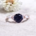 thumbnail image 1 of Galaxy Sandstone Ring 925 Sterling Silver Engagement Ring Diamond Cluster Jewelry for Women Anniversary Gift for Wife, 1 of 4