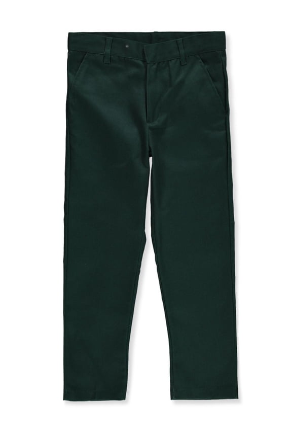 Big Boys' Flat Front Pants (Sizes 8 – 20) Color: green Size: 20