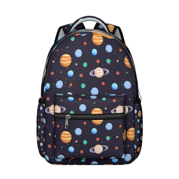 Galaxy Sci-fi Lovers Students Backpack Space Geek Outer Space School Bag with Starry Night Nebula Cosmic Design, Adjustable Straps, Lightweight and Durable for Students