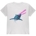 thumbnail image 1 of Galaxy Shark Great White Laser Beams Youth T Shirt White YSM, 1 of 1