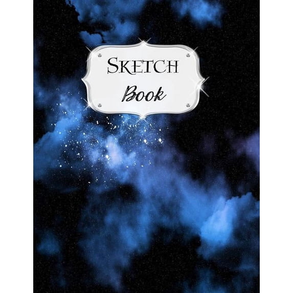 Sketch Book: Galaxy Sketchbook Scetchpad for Drawing or Doodling Notebook Pad for Creative Artists #5 Black Blue, (Paperback)