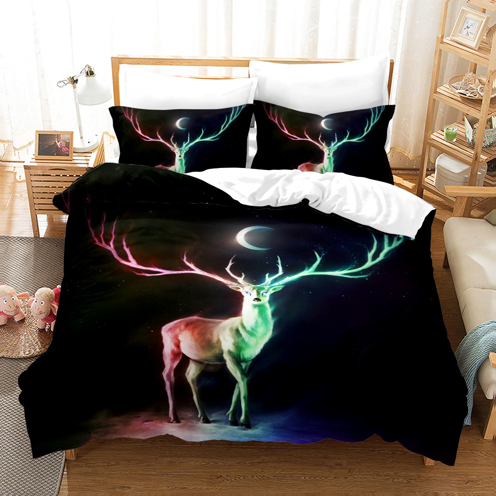 Galaxy Sky Duvet Cover Space Quilt Cover Set Microfiber Starry Theme ...