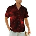 thumbnail image 1 of Galaxy Sky Print Beach Shirt Male Colorful Milky Way Novelty Casual Shirts Hawaii Short Sl, 1 of 5