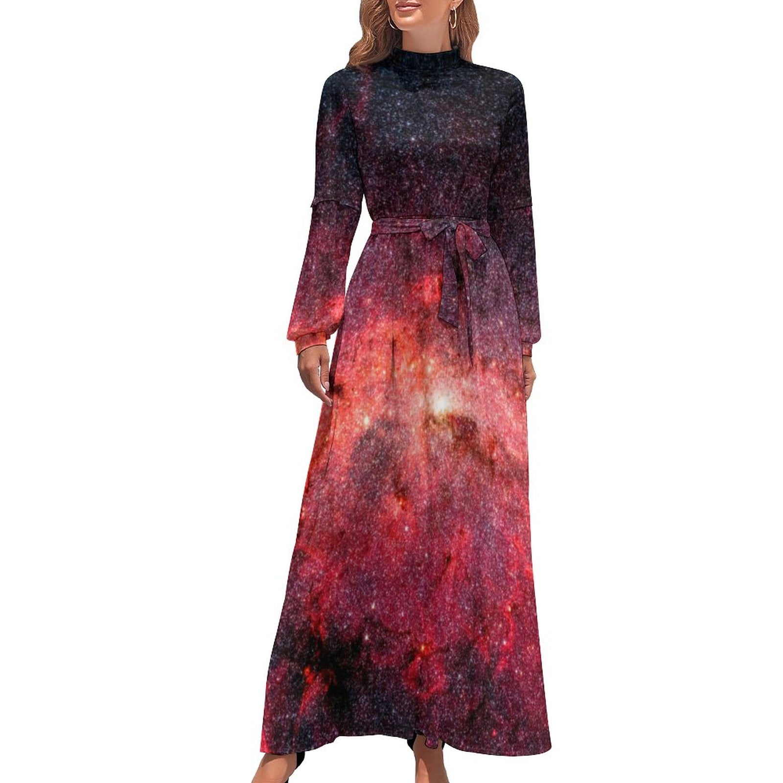 Astronaut Print Pattern Dress