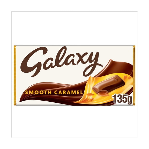 Galaxy Smooth Caramel & Milk Chocolate Block Bar Vegetarian 135g (pack of 24)
