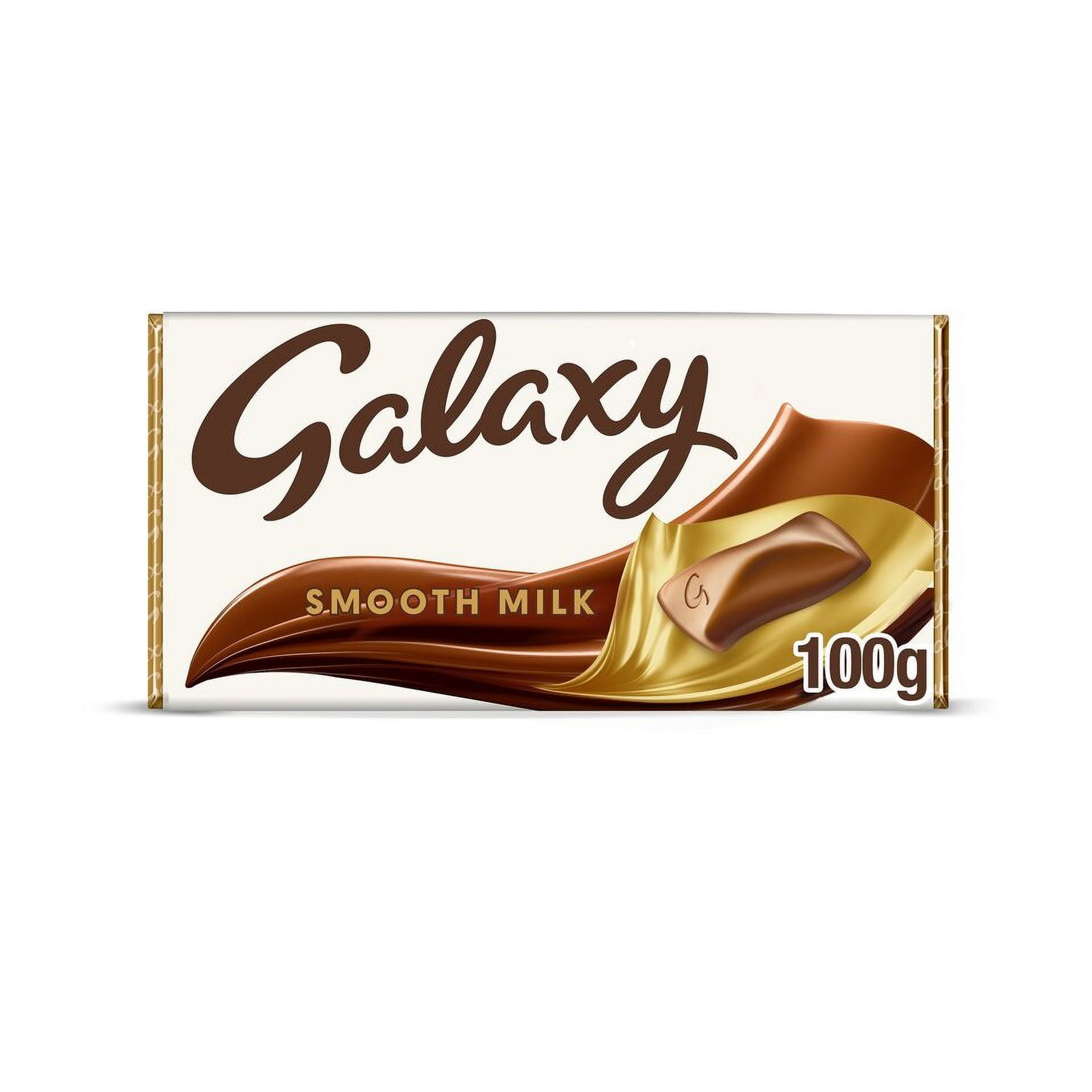 Galaxy Smooth Milk Chocolate Block Bar 100g (Pack of 6)