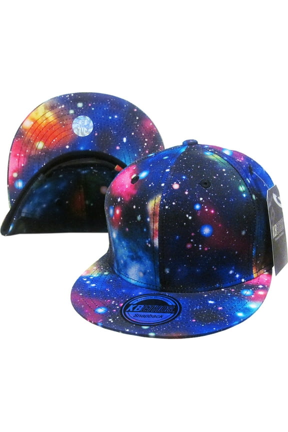 Galaxy Snapback Baseball Cap Space Hat Adjustable