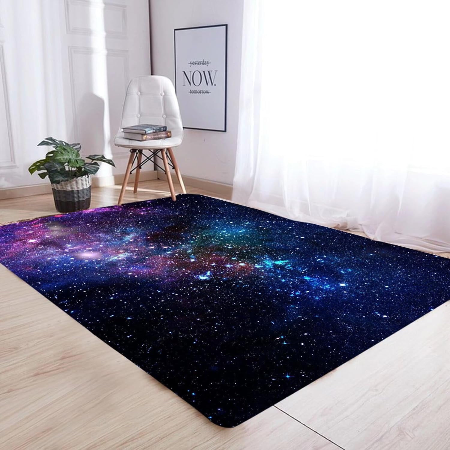 Universe Rug Galaxy Soft Area Rug - 5' x 7' (Blue and ) - Starry Sky Universe Design ...