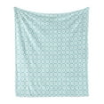 thumbnail image 1 of Galaxy Soft Flannel Fleece Blanket, Milky Way Inspired Starry Sky Theme Cosmic Universe Space Astronomy Celestial, Cozy Plush for Indoor and Outdoor Use, 50" x 60", Pale Blue White, by Ambesonne, 1 of 5