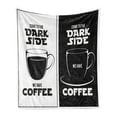thumbnail image 1 of Galaxy Soft Flannel Fleece Throw Blanket, Come to the Dark Side We Have Coffee Funny Words Space Clash Between Black White, Cozy Plush for Indoor and Outdoor Use, 50" x 70", Black White, by Ambesonne, 1 of 6