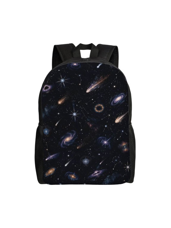 Galaxy Space Backpack Full Front Print Travel Laptop Bag for Men and Women