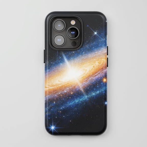 Tough 2 Layer Shockproof Protective Case Compatible with iPhone 17, Galaxy Space Starry Night Sky Art Design